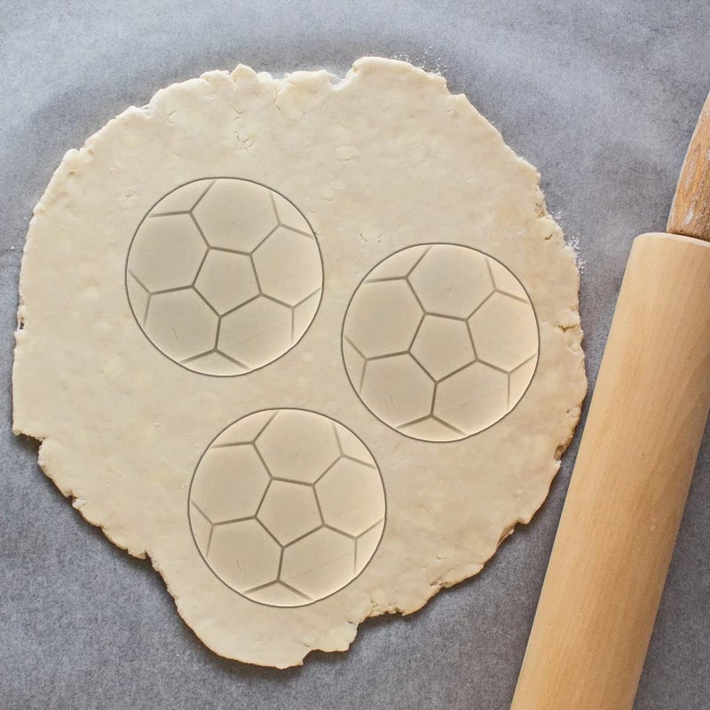 MOOSE GOODS Moose Goods Soccer Cookie Cutter Set of 5 - Soccer Ball Cookie Cutter Shapes & Stamps  Sports Jersey Cookie Cutter for DIY Baking Supplies - Soccer with Shirt Cookie Cutter Kit for Sports-Themed Party  - Image 5