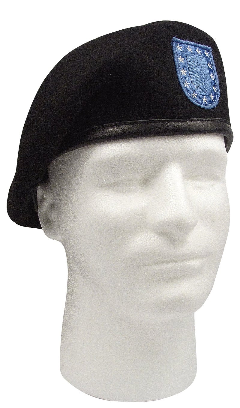 Rothco Inspection Ready Beret with Flash - Ready-to-Wear Precision Black - Image 2