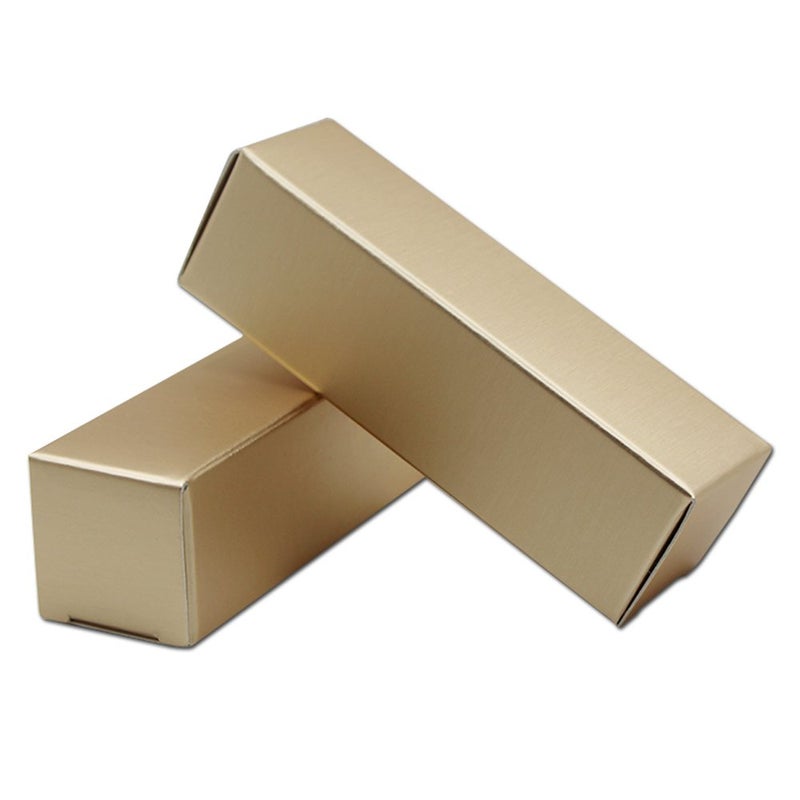 PABCK 100 PCS Kraft Paper Lip Balm Tube 2.5x2.5x8.5cm(1x1x3.4 inch) Container Boxes Makeup Lipstick DIY Gift Favor Cosmetic Essential Oil Holder Packaging Box Case Makeup Beauty Storage Supplies - Image 1