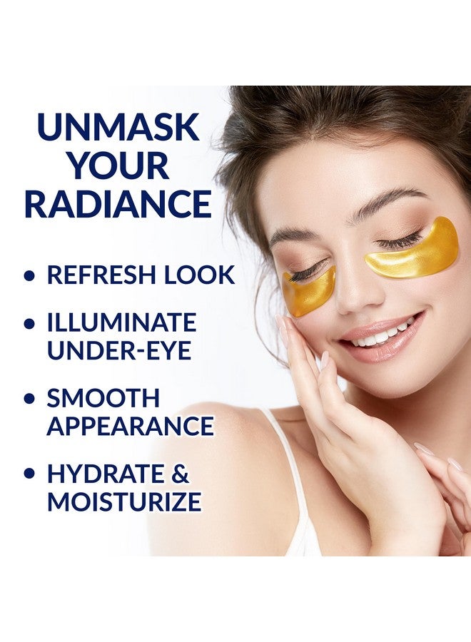 Stylia Under Eye Patches For Dark Circles And Puffy Eyes (20 Pairs) 24K Gold Eye Mask For Cosmetic Improvement & Instant Hydration Collagen Gel Pads For Temporary Relief Of Puffiness Refreshes - Image 4
