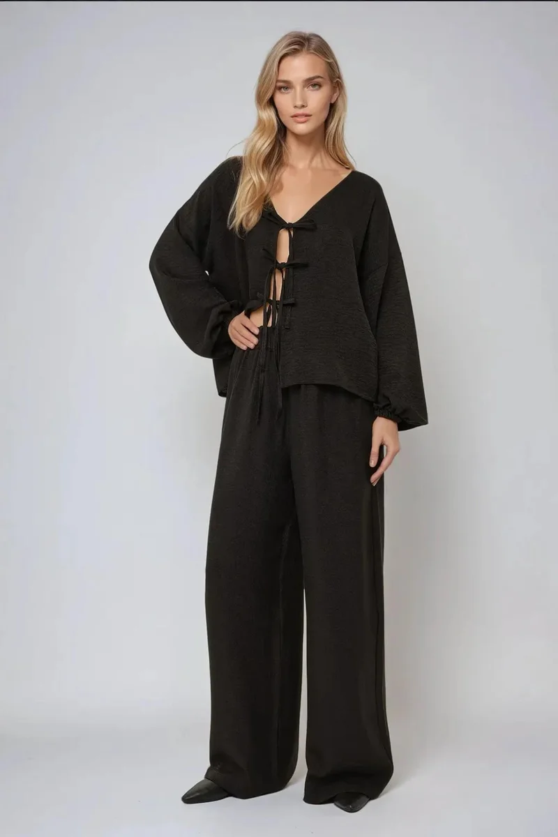 Hiccup Wide Leg Relax Fit Pants