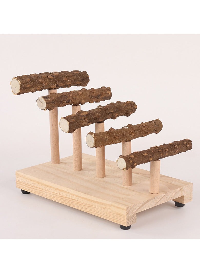 general Sichuan Pepper Wood Vine Ladder Parrot Stand Parrot Toy for Alleviating Boredom Self-Climbing Ladder Nail Grinding Stick Perch - Image 2