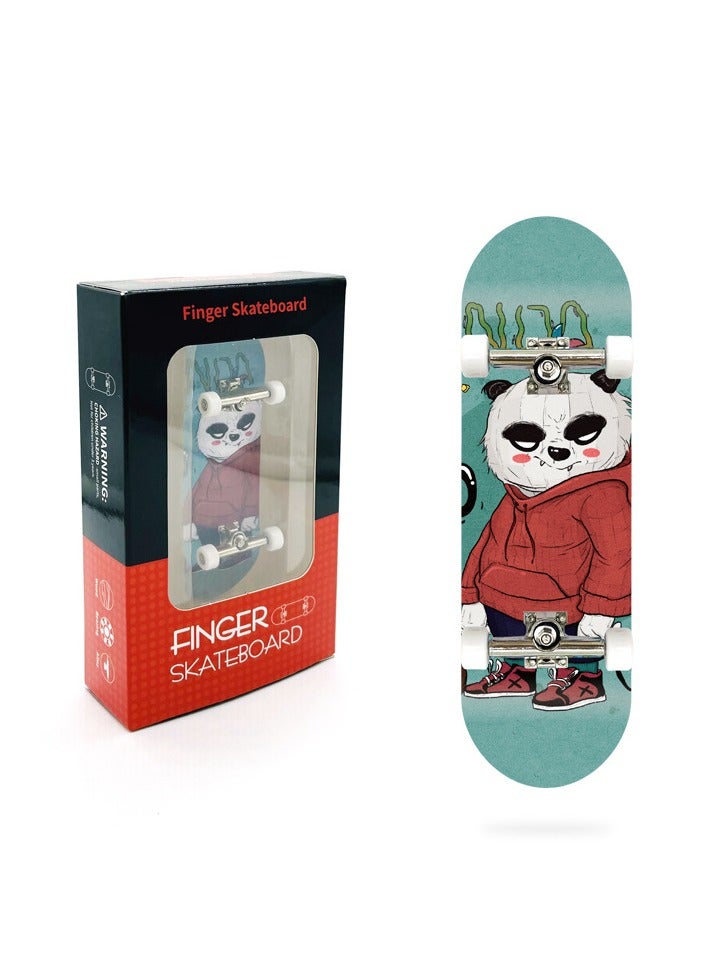 Fingertip Skateboard Professional Maple Finger Skateboard Bearing Wheel Mini Double Rocker Children Creative Desktop Wooden Toy Great Birthday Gift (M3)  - Image 1