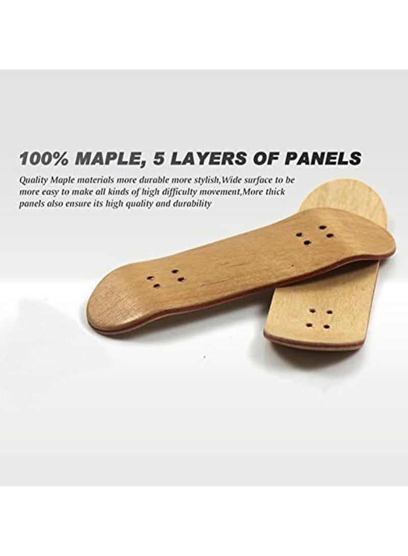 Fingertip Skateboard Professional Maple Finger Skateboard Bearing Wheel Mini Double Rocker Children Creative Desktop Wooden Toy Great Birthday Gift (M3)  - Image 5