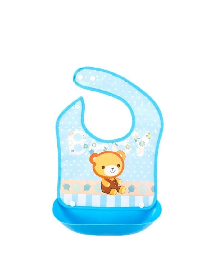 فالمر بافتات طعام للأطفال من السيليكون مزودة بجيب سيليكون لالتقاط الطعام مقاومة للماء وقابلة للغسل ومناسبة للأولاد والبنات - Image 5