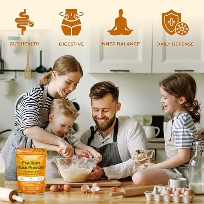 BloomBoost Psyllium Husk Powder | Tropical Flavored Psyllium Husk Powder for Digestive Health & Gut Support | Sugar Free Supplement for Keto & Vegan Diets | 30-Day Supply - Image 5