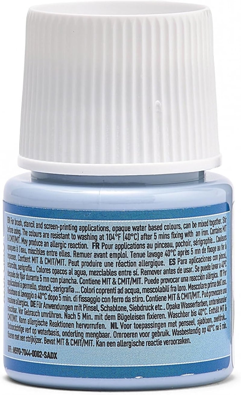 Pebeo Setacolor Opaque Fabric Paint, 45ml, Sky Blue - Image 4