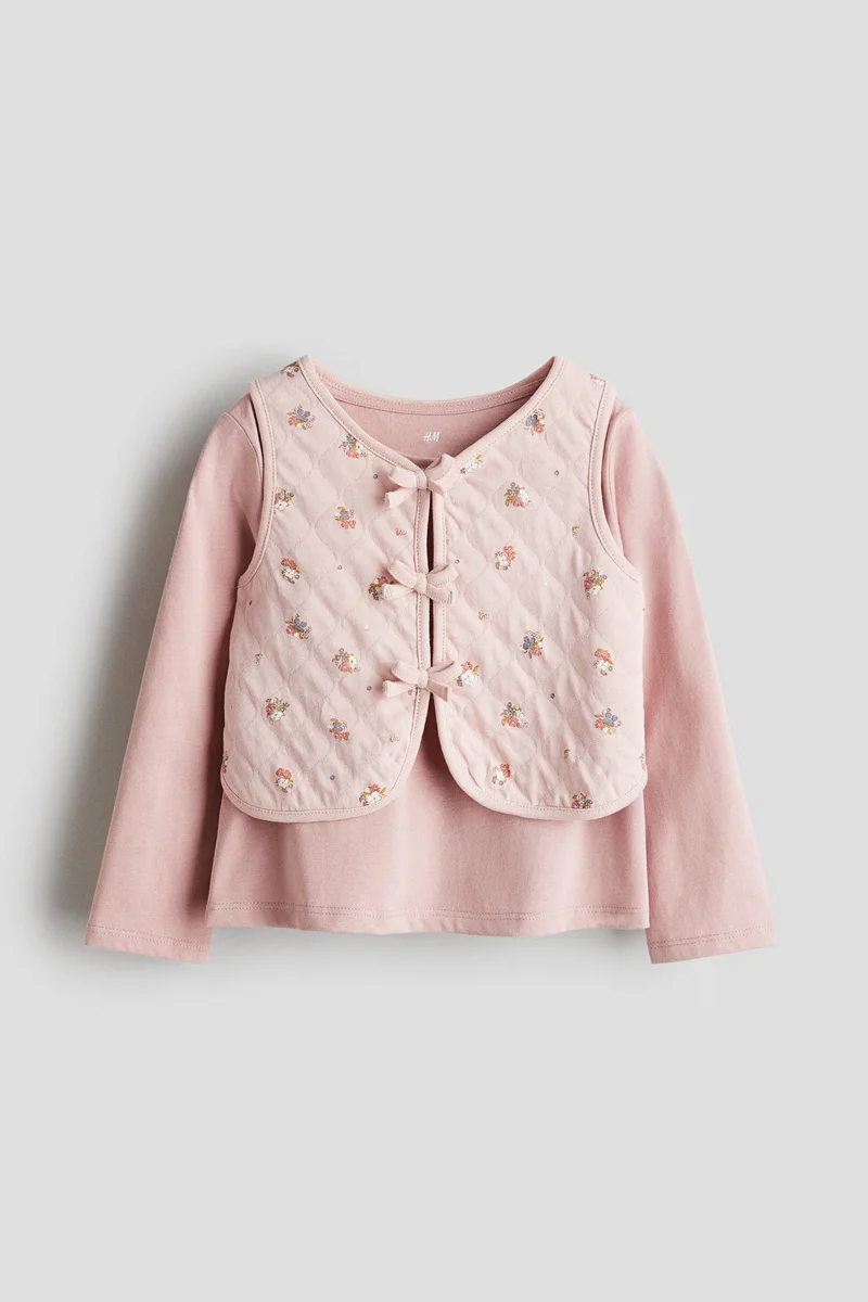 H&M 2-piece top and waistcoat set