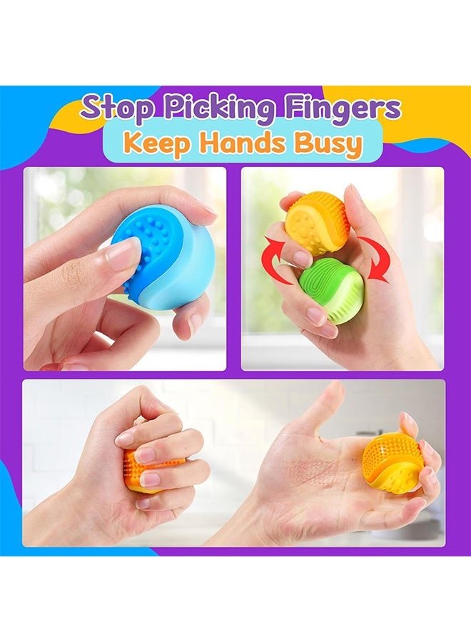 Quantum 3 PCS Fidget Toys Sensory Stone for Kids, Double Sided Textured Sensory Toys, Quiet Stress Fidget Gadget for Student Classroom - Image 2