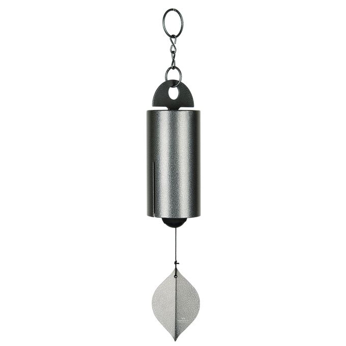 Woodstock Chimes Heroic Windbell Wind Chime for Outside 24 Medium GreyDeep Tone Sound Outdoor Decor for Patio Porch Garden HWMAS