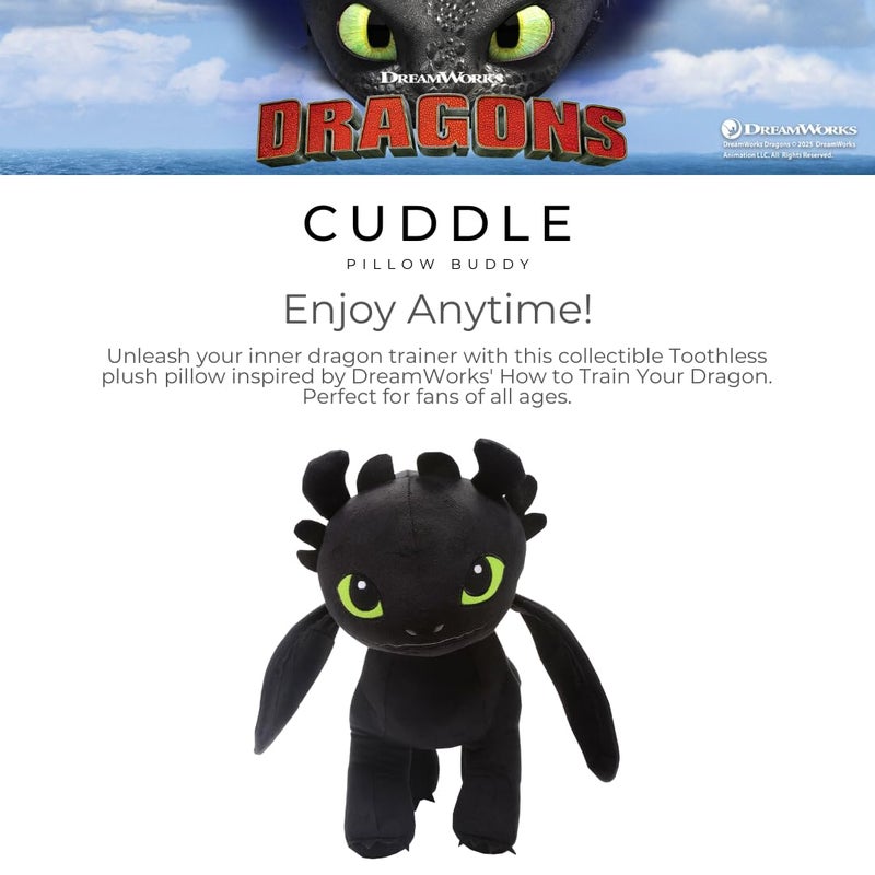 Franco How To Train Your Dragon Toothless Bedding Super Soft Cozy Cuddle Pillow Buddy, (Officially Licensed Product) By Franco - Image 3