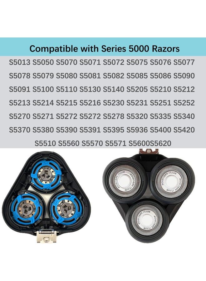 Gleway Replacement Blades Heads Fit for Series 5000 Electric Shaver G-SH50-AllHead - Image 2