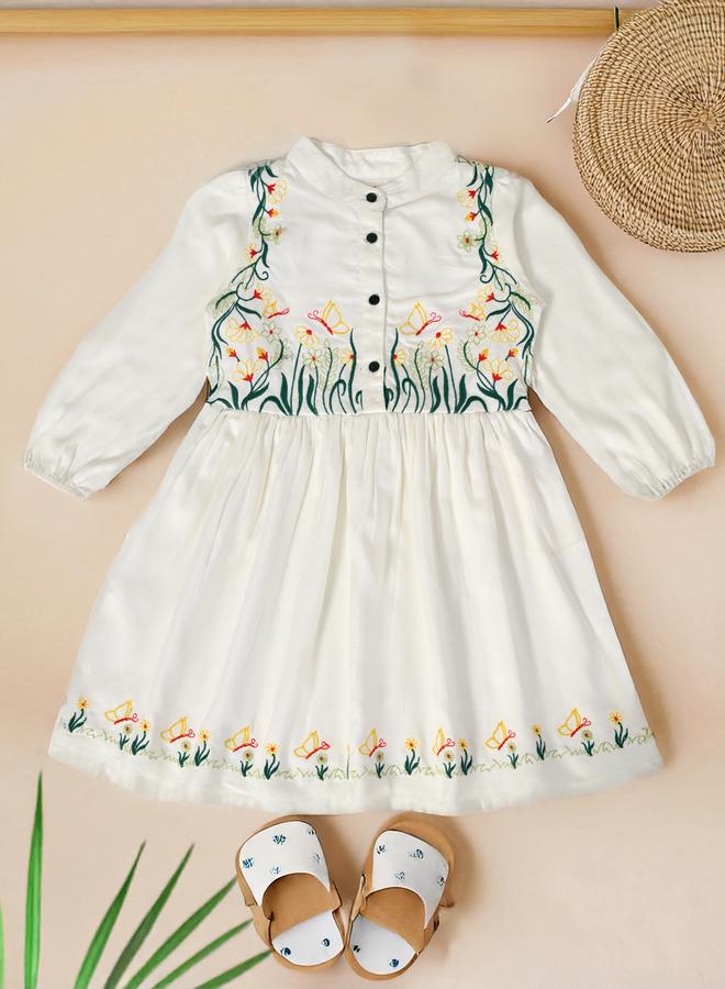 بيلا مودا فستان مطرز بالزهور - Image 1