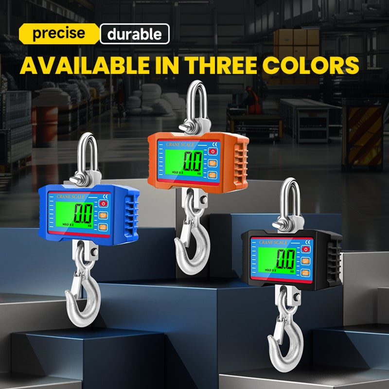 Hanging Scale, Digital Crane Scale 1000KG (2204lbs), Industrial Heavy Duty Crane Scale LCD Backlight with Unit Change/Data Hold/Tare/Zero for Construction Site Travel Market Fishing - Image 3