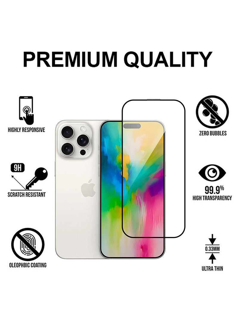 Theodor Tempered Glass Screen Protector With 9H hardness For APPLE IPHONE 16 PRO 6.3 - Image 2