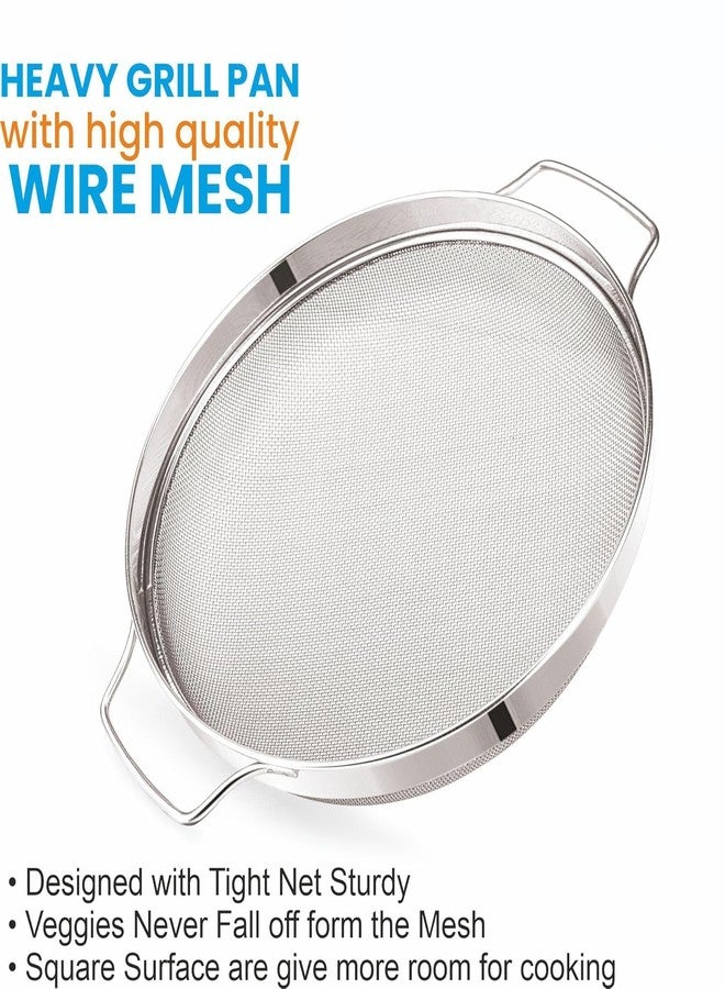 JENICO WORLD Stainless Steel Puran Jali/Chalani/Strainer | Mesh for Sieving and Pulping of Food Grain and Mango (9 NO. Medium 24CM),Silver - Image 5