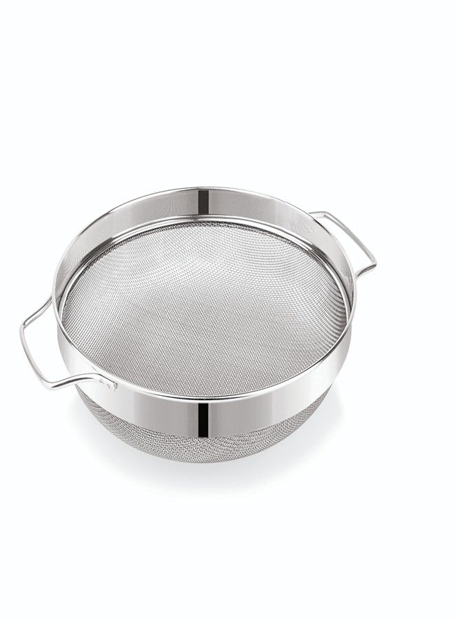 JENICO WORLD Stainless Steel Puran Jali/Chalani/Strainer | Mesh for Sieving and Pulping of Food Grain and Mango (9 NO. Medium 24CM),Silver - Image 4