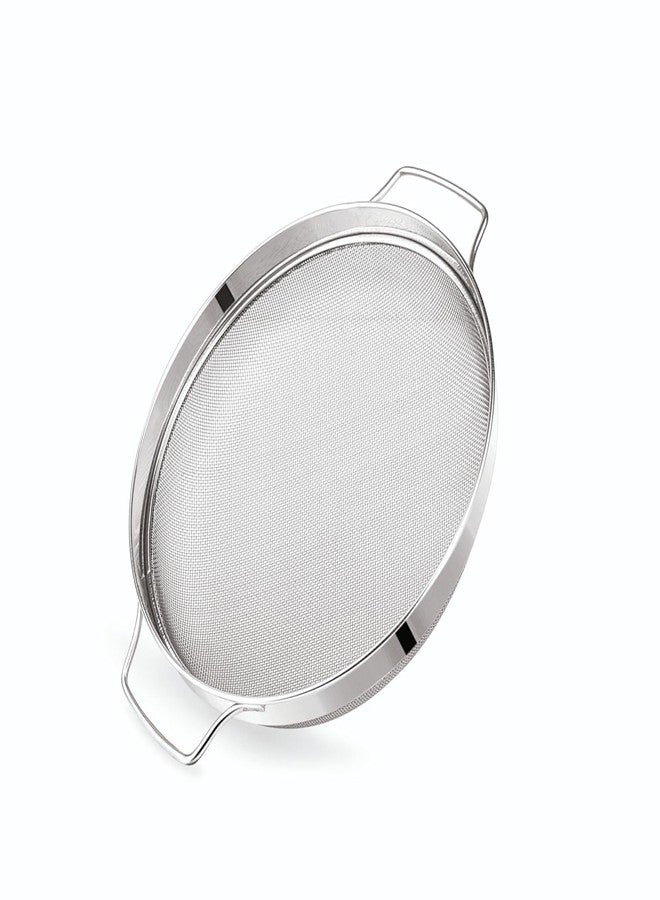 JENICO WORLD Stainless Steel Puran Jali/Chalani/Strainer | Mesh for Sieving and Pulping of Food Grain and Mango (9 NO. Medium 24CM),Silver - Image 1