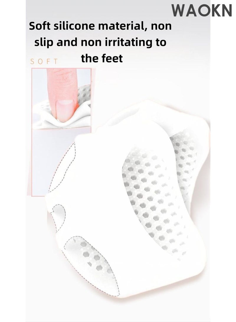 دبليو أيه أو كي أن وسادات مشط القدم للنساء 6 أزواج، وسادة مقدمة القدم المضادة للألم، نعل داخلي على شكل قرص العسل مضاد لألم القدم، وسائد مشط القدم من جل السيليكون القابل لإعادة الاستخدام بسمك إضافي وسائد القدم لتخفيف آلام كرة القدم، وسائد كرة القدم للنساء. - Image 4