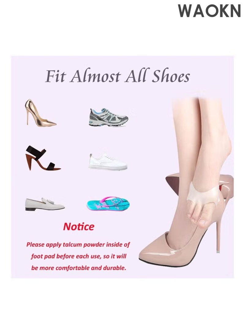 دبليو أيه أو كي أن وسادات مشط القدم للنساء 6 أزواج، وسادة مقدمة القدم المضادة للألم، نعل داخلي على شكل قرص العسل مضاد لألم القدم، وسائد مشط القدم من جل السيليكون القابل لإعادة الاستخدام بسمك إضافي وسائد القدم لتخفيف آلام كرة القدم، وسائد كرة القدم للنساء. - Image 3