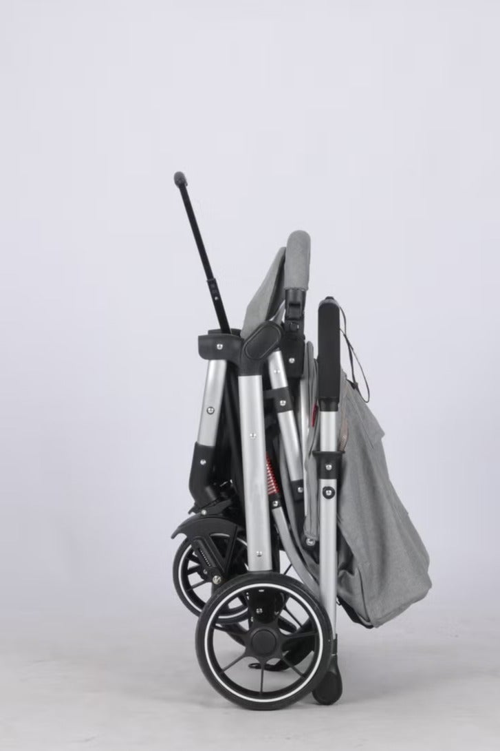 بيبي كارا عربية أطفال خفيفة الوزن لحديثي الولادة بلمسة واحدة قابلة للطي وتخزين إضافي ونظام امتصاص الصدمات - Image 4