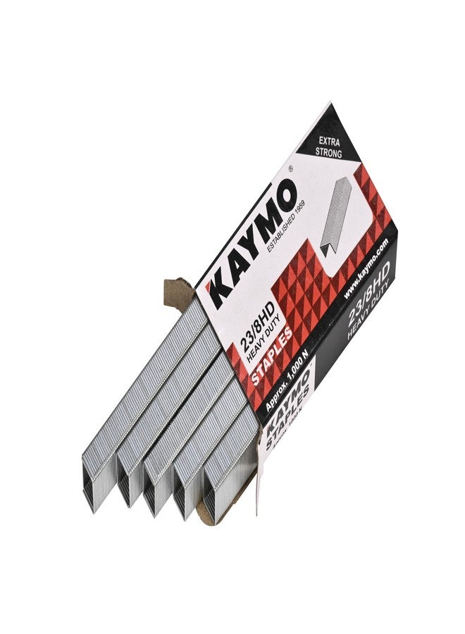 Kaymo K-10 Hand Tacker with 23 Series H - 8mm Staple Pins (1000 Pins) | Compact Lightweight Tool | Full Steel Handle | All Metal Body | Lockable Handle | Staple Viewing Window | 198g Weight - Image 2