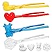 Holady 4PCS Large Size Snowball Maker ClipSnowball Maker Tool with Handle for Snow Ball Fights Snow Toys Kids Winter Outdoor ToysDeerLove HeartDuckSnowflake Shape - Image 2