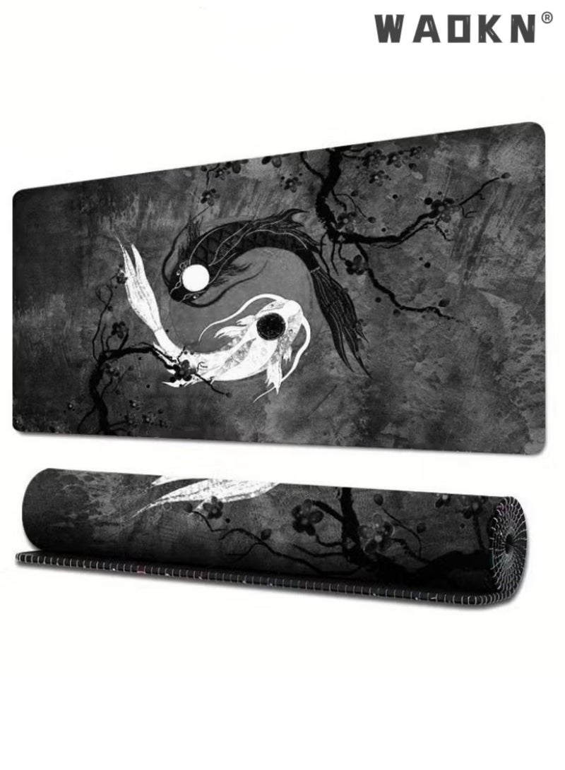 دبليو أيه أو كي أن لوحة ماوس ألعاب كبيرة الحجم مضادة للانزلاق، لوحة ماوس كبيرة للوحة المفاتيح، حصيرة مكتب بحواف مخيطة، لوحة ماوس إبداعية للغاية - Image 2