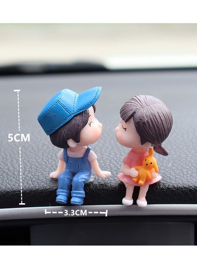 Generic Cute Cartoon Couples Action Figure Car Decoration Figurines Balloon Ornament , Auto Interior Dashboard Accessories ,Car Accessories For Boys Girls Gifts  - Image 2