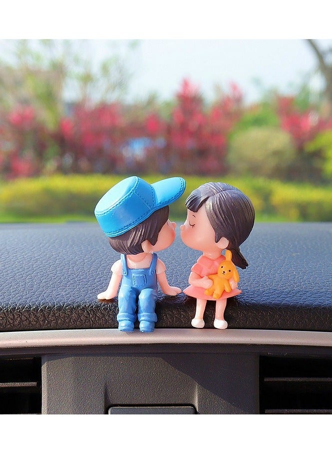 Generic Cute Cartoon Couples Action Figure Car Decoration Figurines Balloon Ornament , Auto Interior Dashboard Accessories ,Car Accessories For Boys Girls Gifts  - Image 3