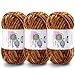 DAERBOF 3 Skeins Velvet Chunky Yarn Chenille Yarn for Crocheting and Hand Knitting Blanket Yarns for Making Scarves and Knitting Projects Amigurumi Crochet Yarn 335oz 3875yds - Image 2