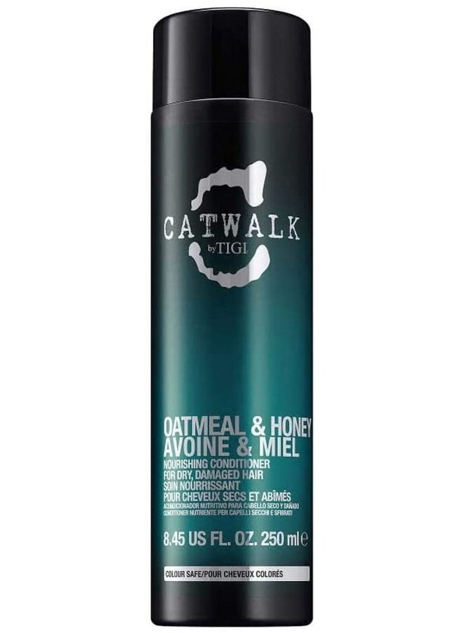 BED HEAD Tigi Catwalk Oatmeal and Honey Nourishing Conditioner for Unisex, 8.5 Ounce  - Image 1