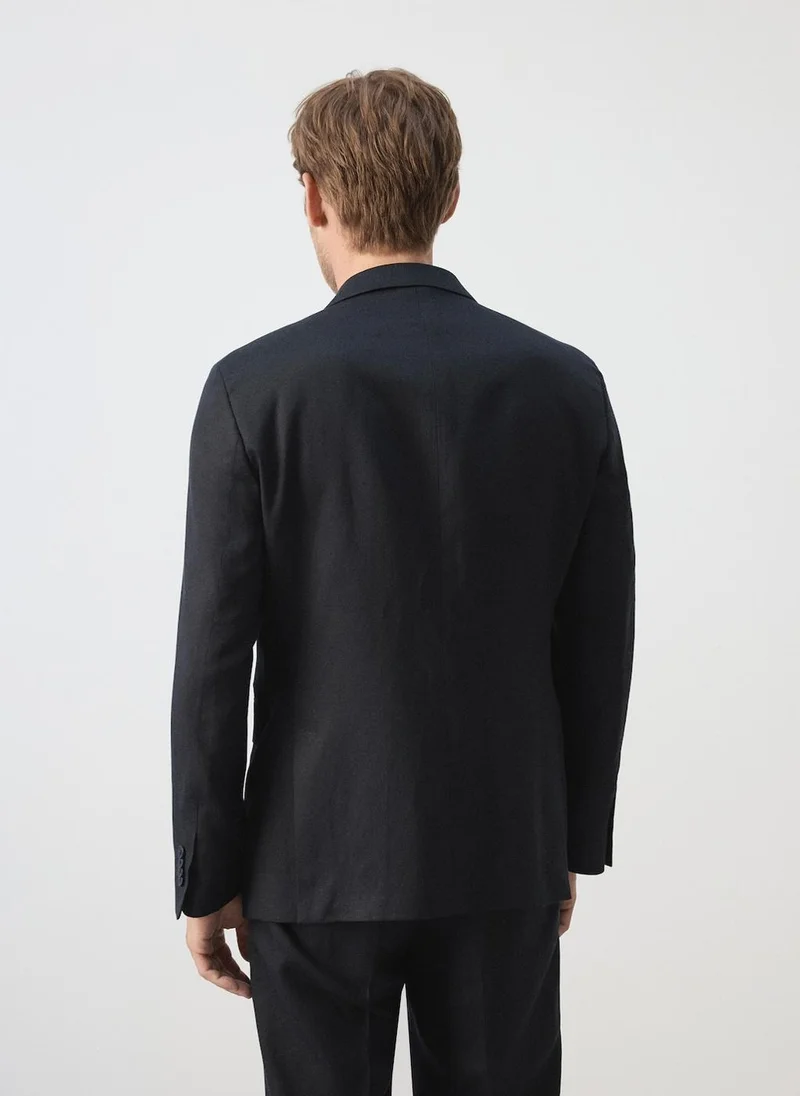 Mango Man 56-NAVY Amalfi Slim Fit Suit Jacket for Men | Best Price UAE