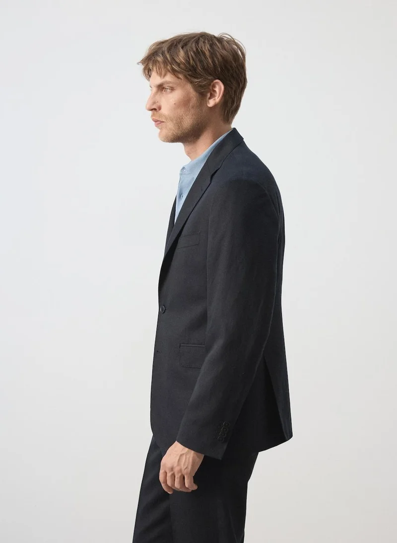 Mango Man 56-NAVY Amalfi Slim Fit Suit Jacket for Men | Best Price UAE