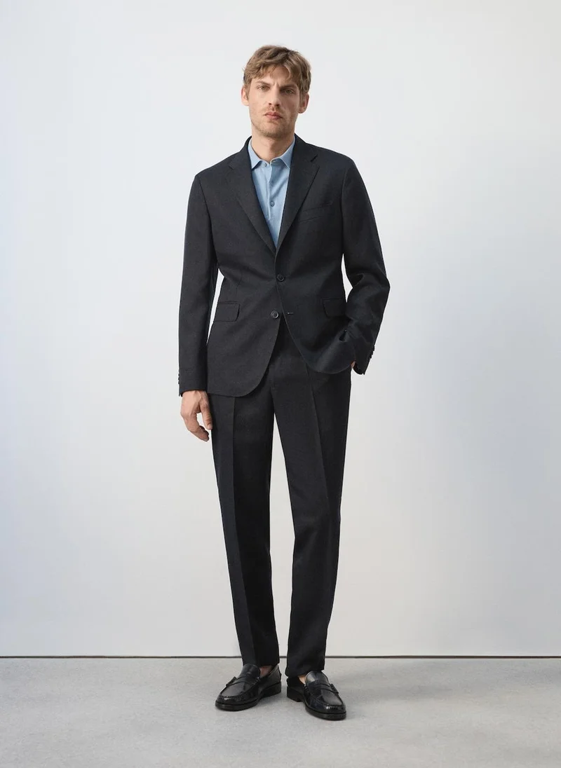 Mango Man 56-NAVY Amalfi Slim Fit Suit Jacket for Men | Best Price UAE
