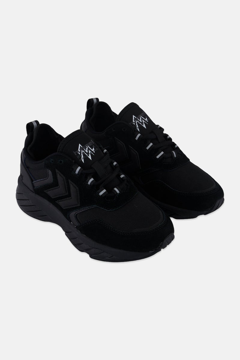 Hummel Kids Boy Marathona Reach Lx Tonal Rib Lace Up Outdoor Shoes, Black - Image 1