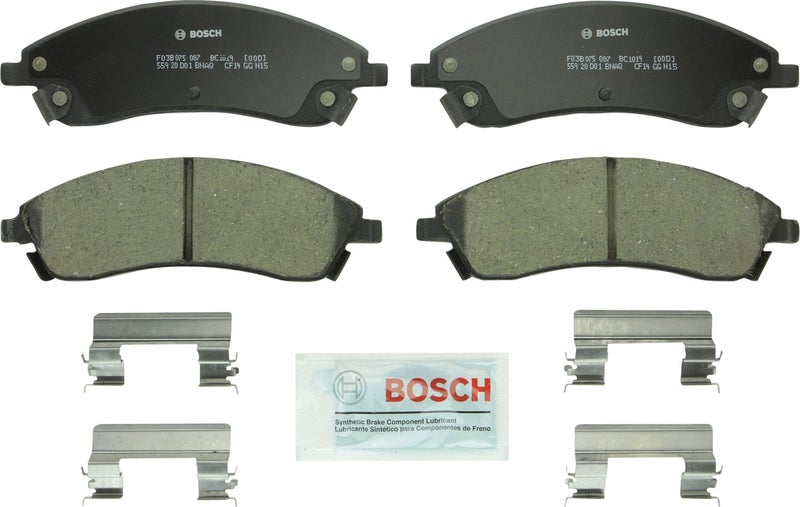 BOSCH BC1019 QuietCast Premium Ceramic Disc Brake Pad Set - Compatible with Select Cadillac CTS, SRX, STS; Pontiac Bonneville; FRONT - Image 1