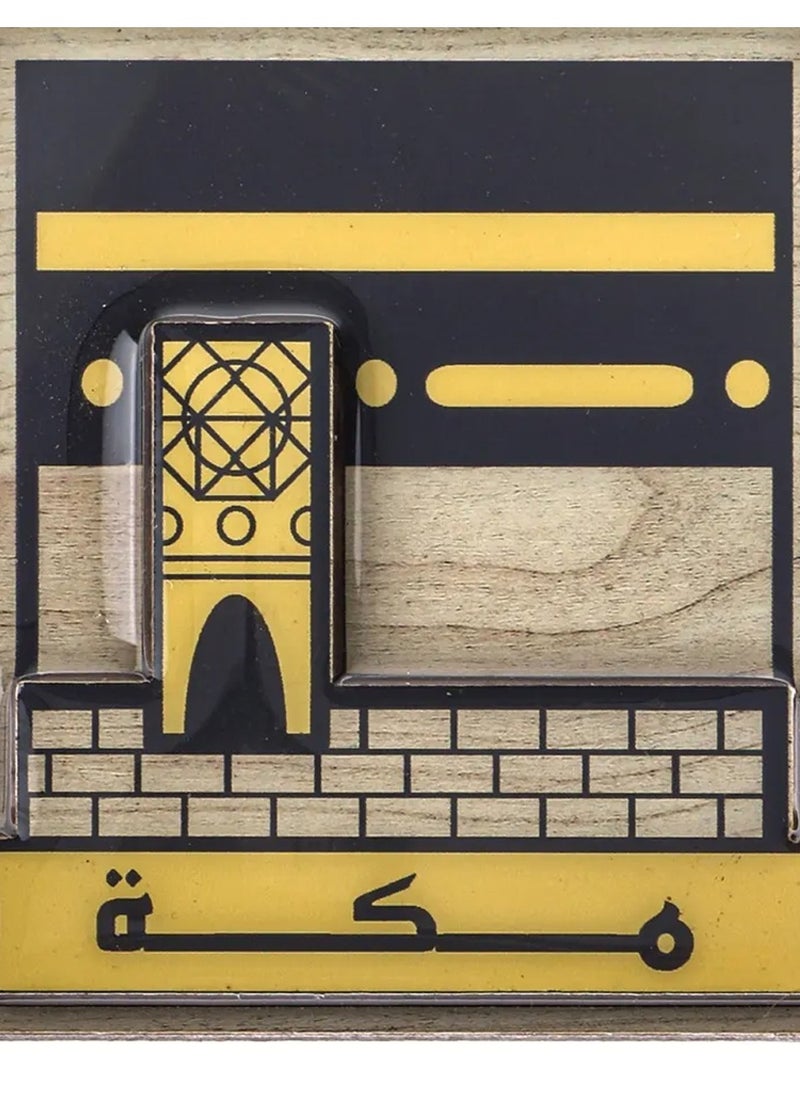 SHABABUNA x HNAK Fridge Magnet by Shababuna X Hnak comes with the phrase Makkah and a print of Kaaba and is inspired by Saudi landmarks | High Quality and Long Lasting | made in Saudi Arabia - SDAT-2  - Image 2