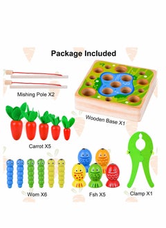 Y&D Montessori Toys for Toddlers Carrot Harvest Shaped & Size Matching Game Fine Motor Skill Wooden 3 4 5 Year Old Boys and Girls Baby Preschool Learning Best Gift  - Image 5