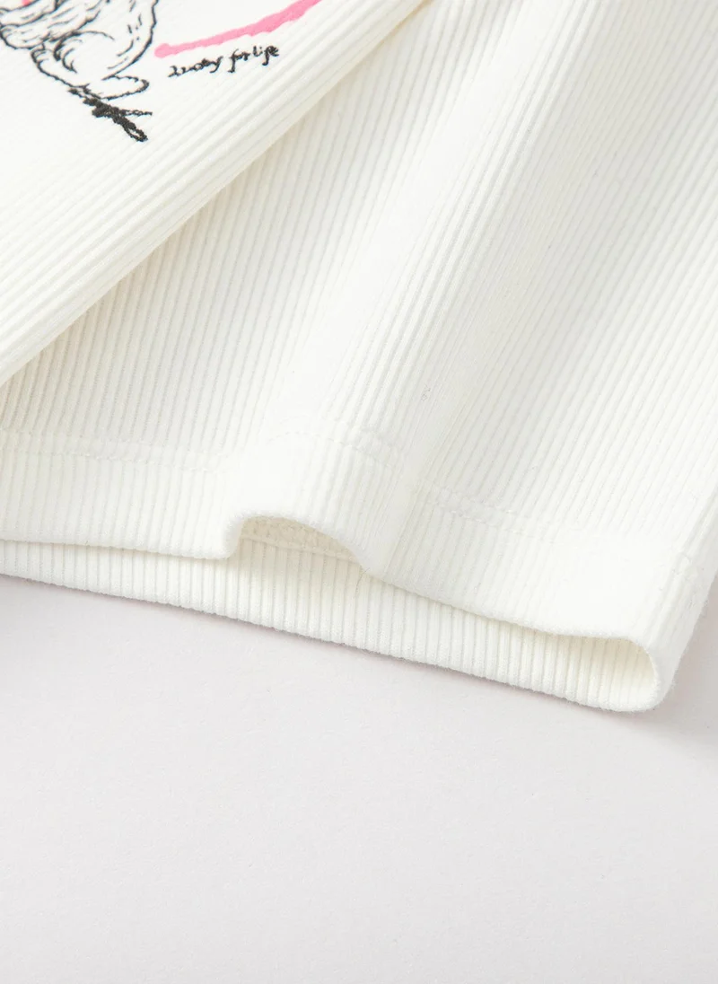 Balabala White Kids Girls Round v-neck short-sleeved T-shirt for Women | Best Price UAE