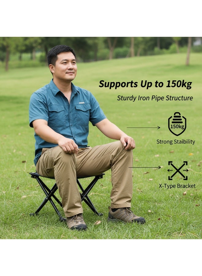 Outdoor Portable Folding Chair – 1200D Oxford Cloth, Wear-Resistant Camping Chair | Ultra-Light Little Stool for Fishing & Picnics - Image 4