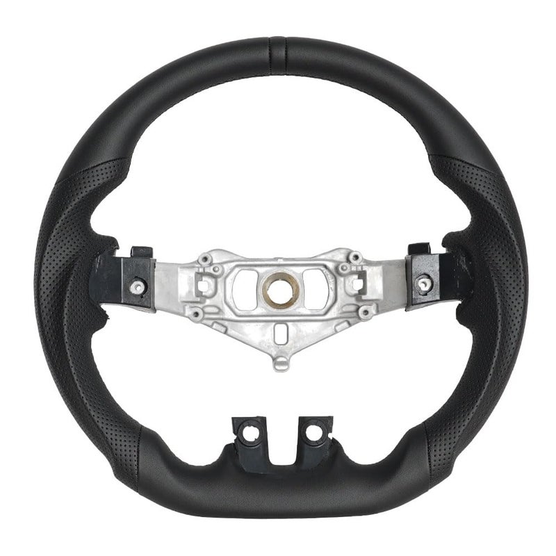JIANGGAI Full Leather Steering Wheel Dshaped Perfoated Leather Grip Steering Wheel Fit For Dodge ChargerChallenger 20112014