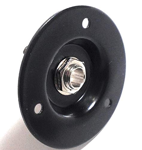 Axegrinderz Black Speaker Amp Jack Plate, 2 inch Round Metal with 1/4 inch Switchcraft #11 Jack - Image 4