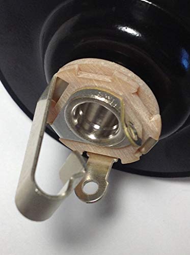 Axegrinderz Black Speaker Amp Jack Plate, 2 inch Round Metal with 1/4 inch Switchcraft #11 Jack - Image 2