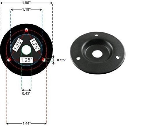 Axegrinderz Black Speaker Amp Jack Plate, 2 inch Round Metal with 1/4 inch Switchcraft #11 Jack - Image 3