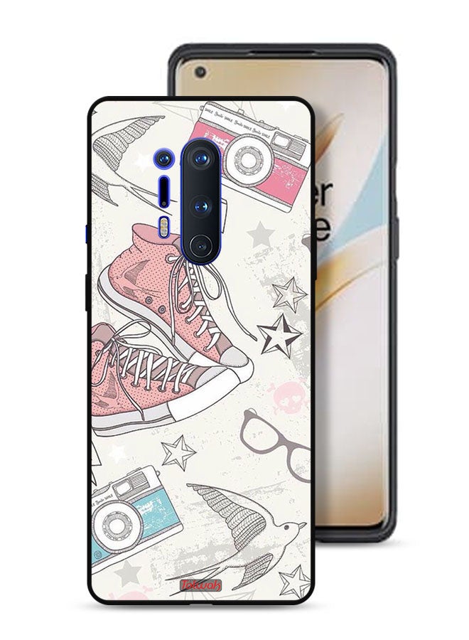 Tolwak OnePlus 8 Pro 5G Protective Case Cover Canva Shoes And Camera Art  - Image 1