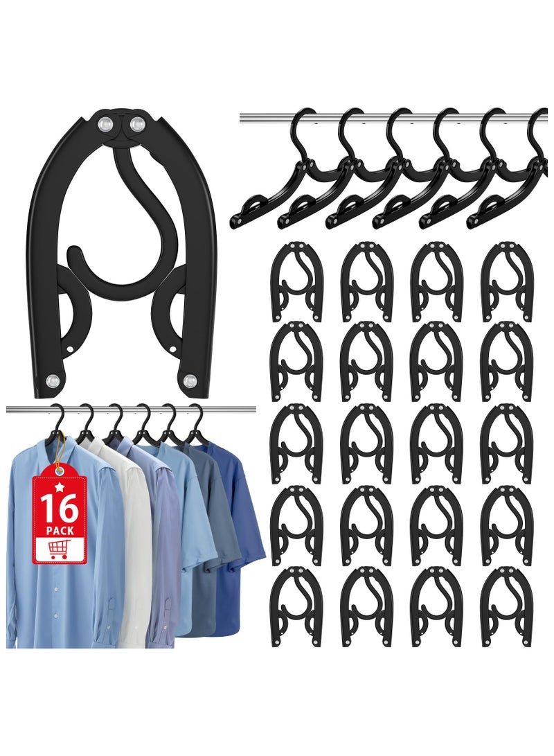 16 Pcs Portable Travel Hangers for Cruise Ship Essentials, Plastic Folding Foldable Hangers Clothes Drying Rack Travel Accessories for Suitcase, RV, Camping, Flying, Hotel - Image 1