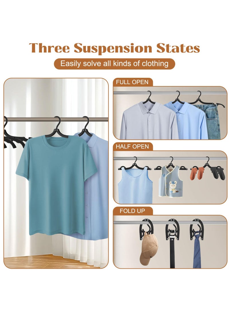 16 Pcs Portable Travel Hangers for Cruise Ship Essentials, Plastic Folding Foldable Hangers Clothes Drying Rack Travel Accessories for Suitcase, RV, Camping, Flying, Hotel - Image 3