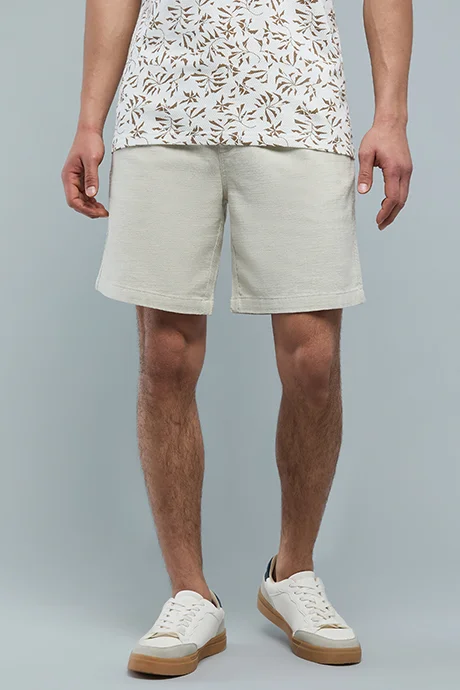 أر أند بي Solid Shorts with Drawstring Waist