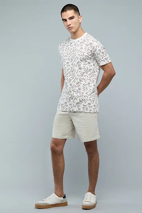 أر أند بي Solid Shorts with Drawstring Waist